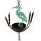 Metal Rain Chain 102in Extra Long Rustic Distressed Heron Bird Outdoor Decor